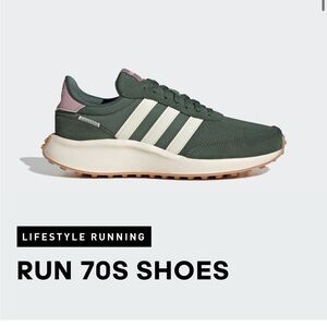 BRAND NEW Adidas Run 70s Dark Green Women’s size 6